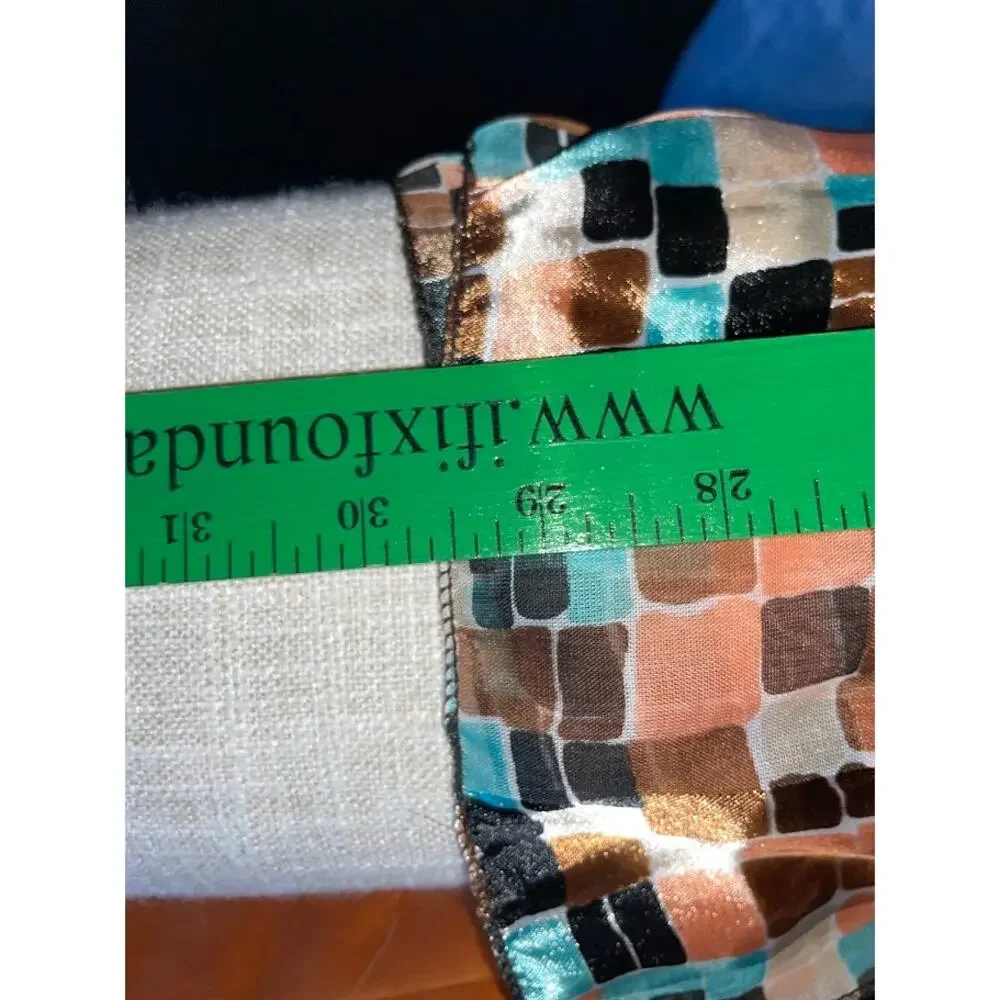 Silky Artsy Scarf Light Weight‎ Satin Multicolored Wrap Glam Neck Scarf 13X59